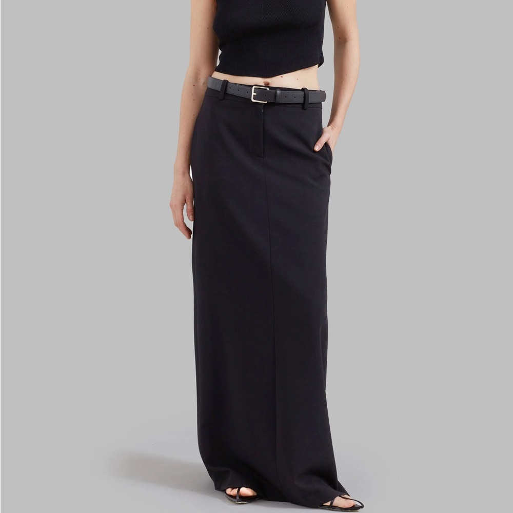 The Frankie Shop Malvo Wool Long Pencil Skirt
